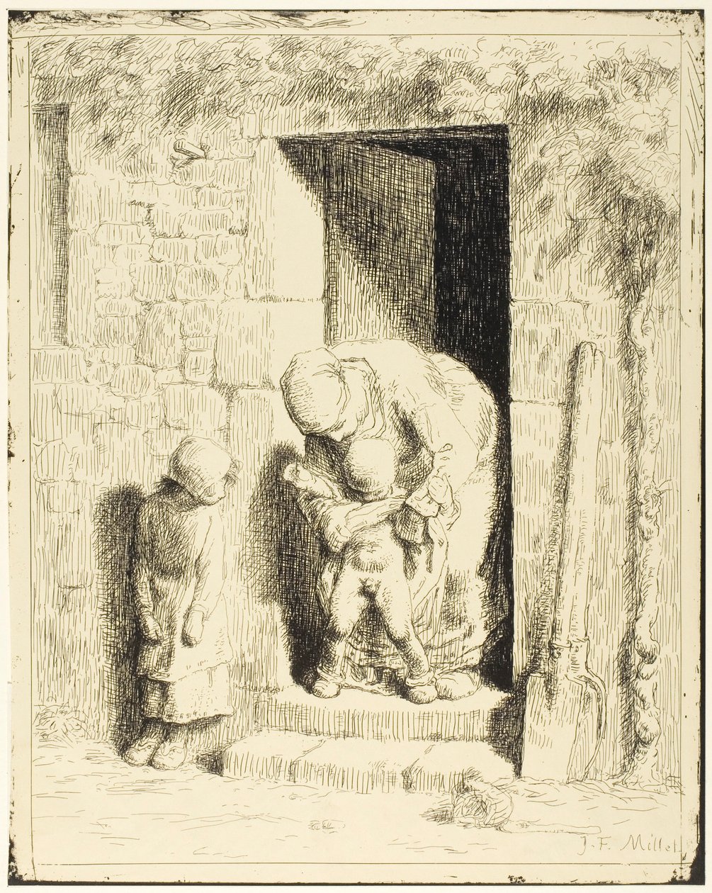 La Precaución Maternal de Jean Francois Millet