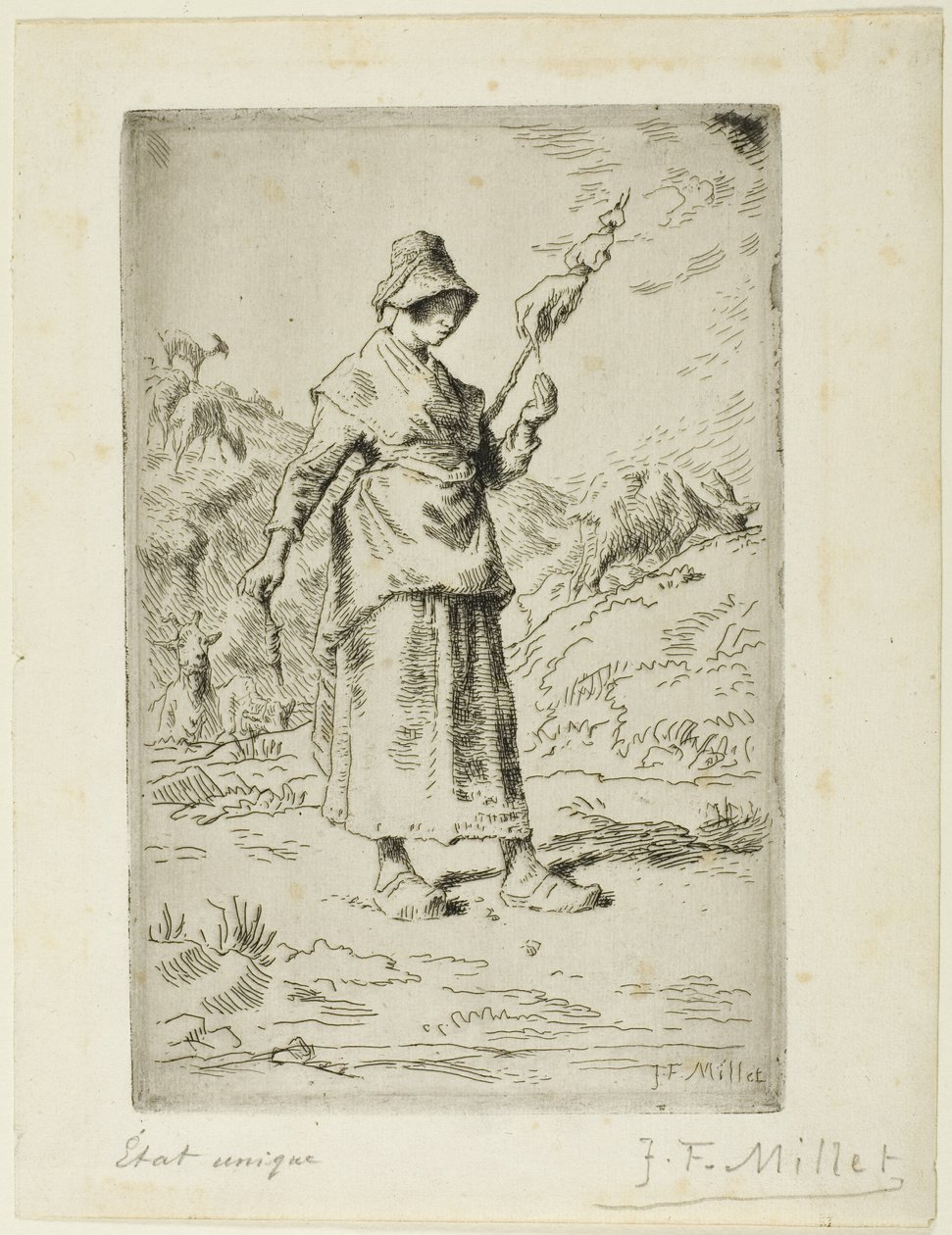 La hilandera de Jean Francois Millet