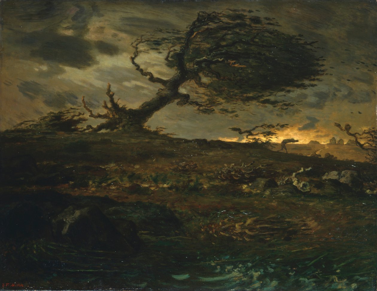 La ráfaga de viento, 1871-73 de Jean Francois Millet
