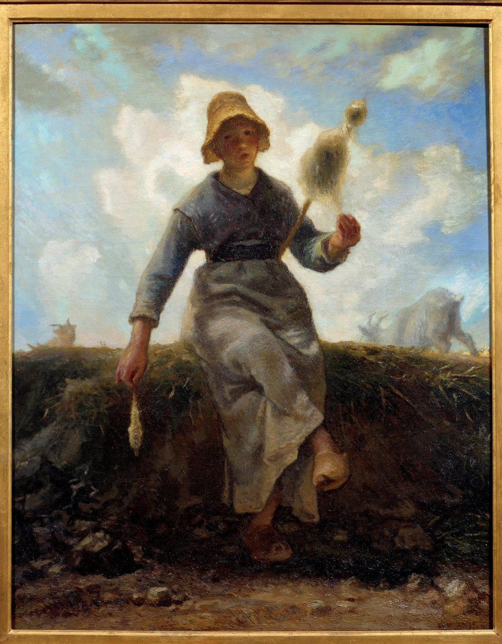La hilandera, cabrera auvergnate de Jean Francois Millet