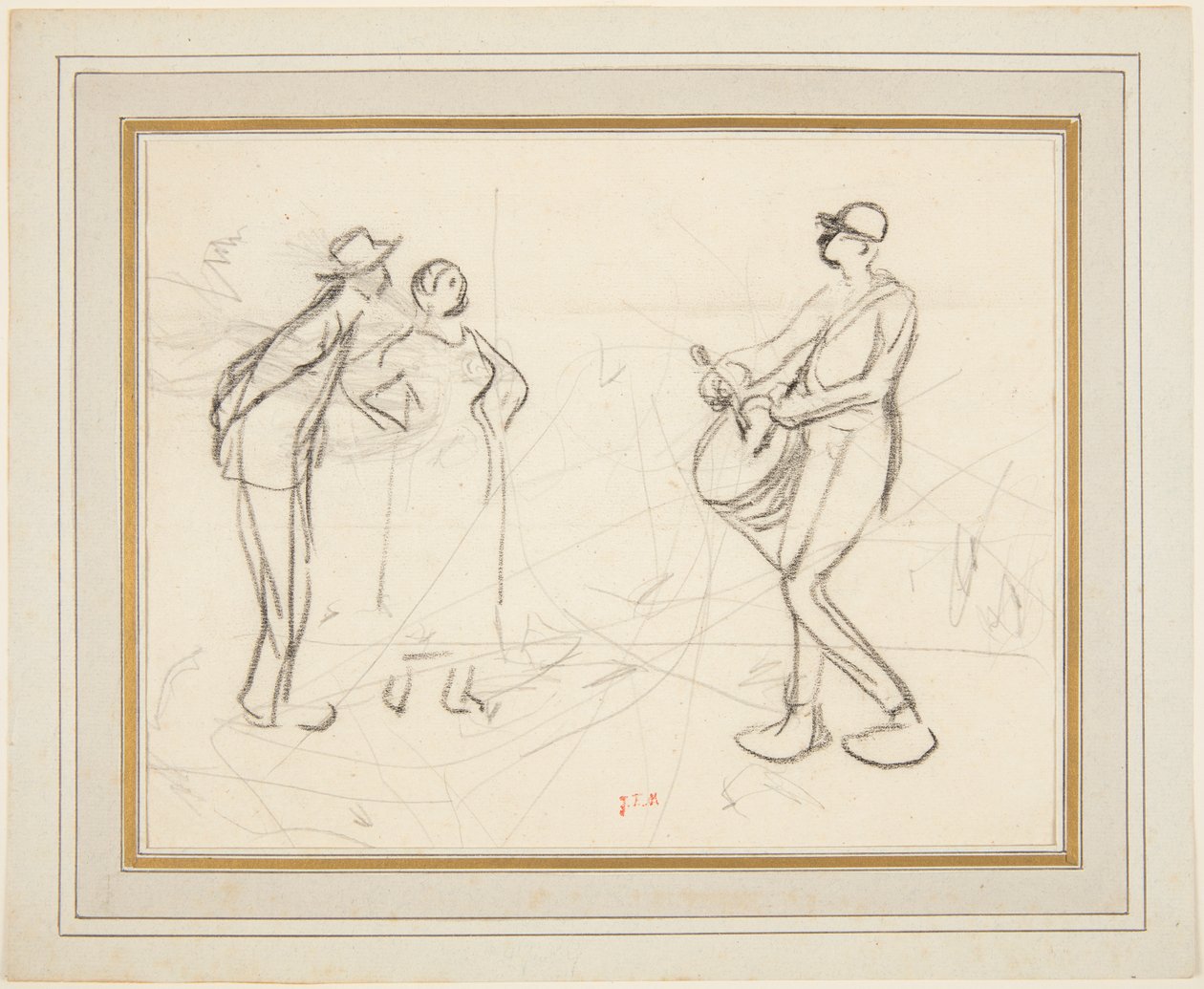 Tres figuras de Jean Francois Millet