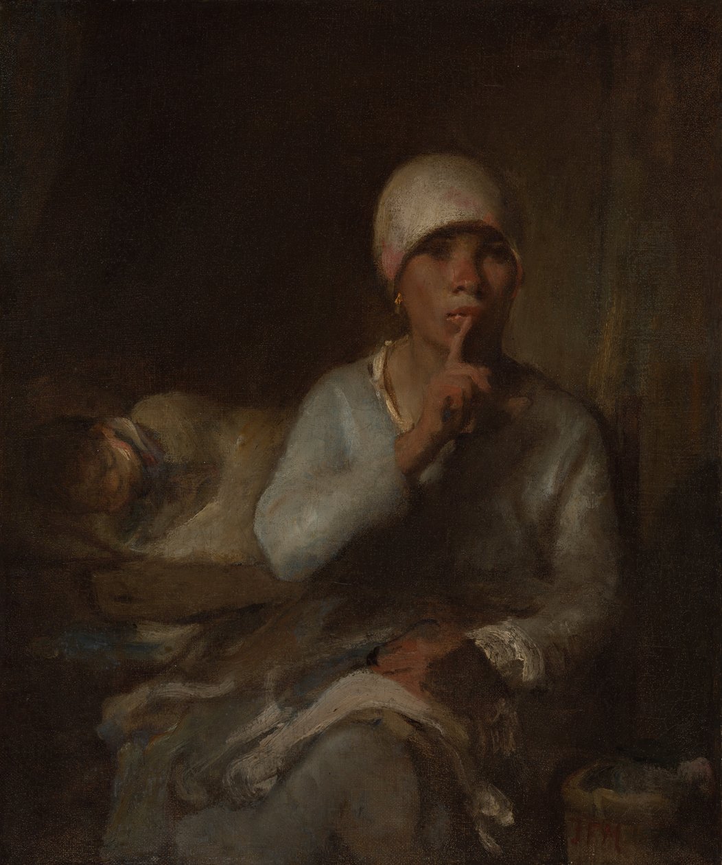 Mujer y niño (Silencio) de Jean Francois Millet