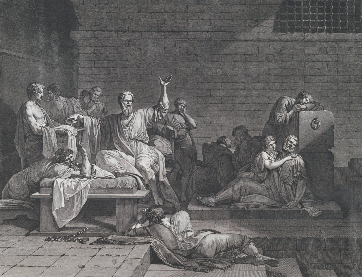 La muerte de Sócrates, 1790 de Jean François Pierre Peyron