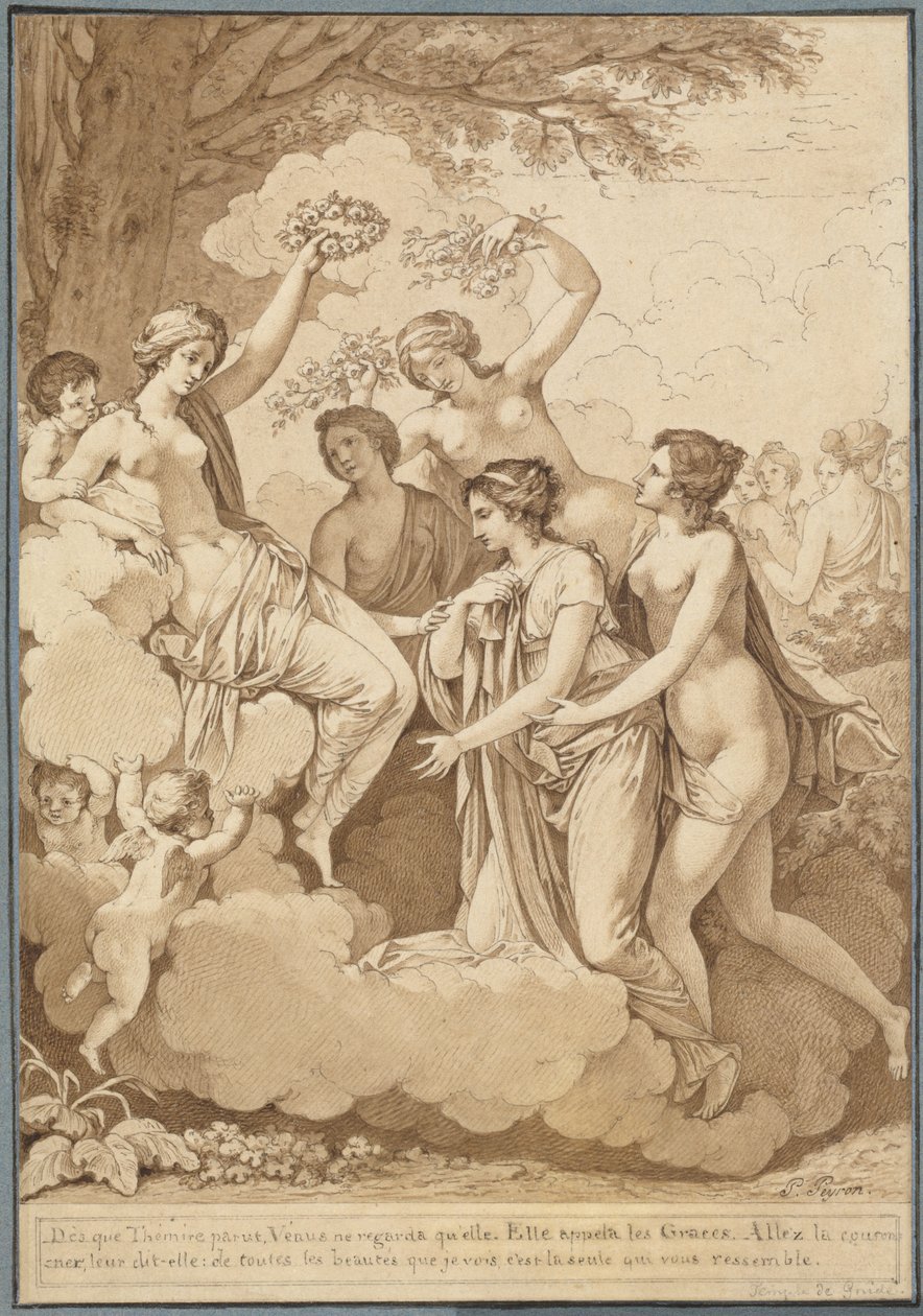 Venus y las Gracias Coronando a Thémire de Jean François Pierre Peyron