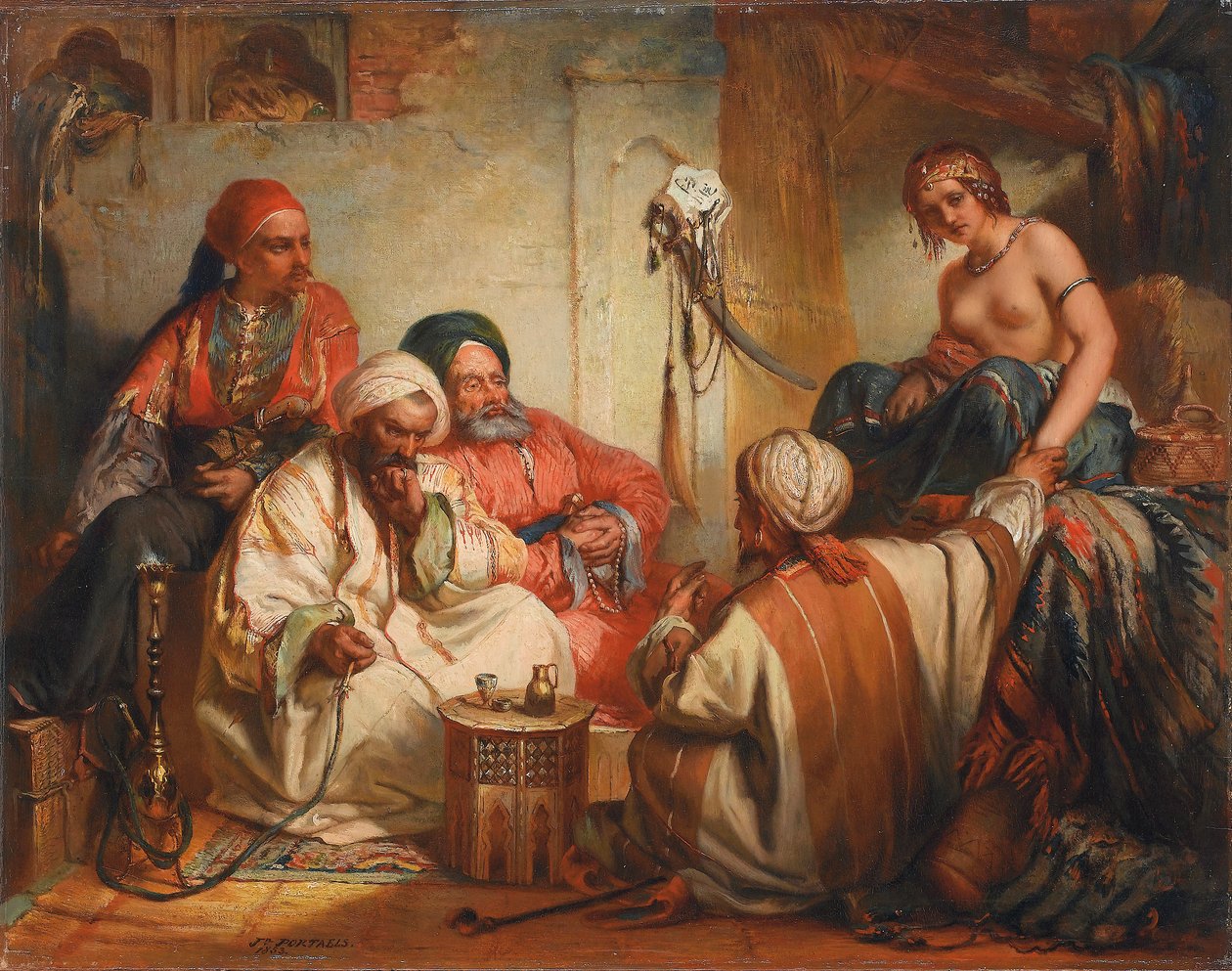 El mercado de esclavos, 1853 de Jean Francois Portaels