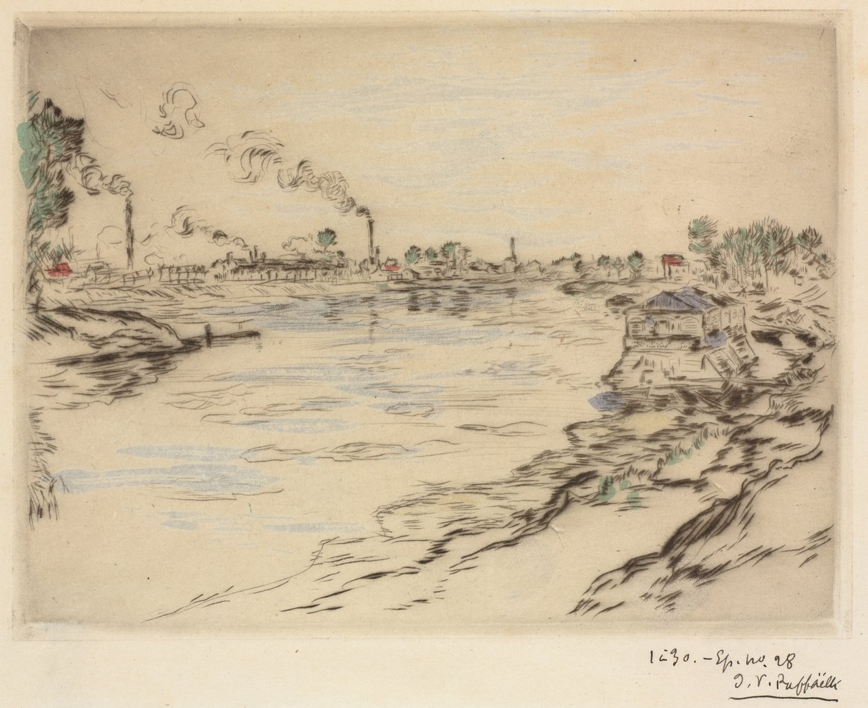 El Sena, en Asnières, 1894 de Jean Francois Raffaelli