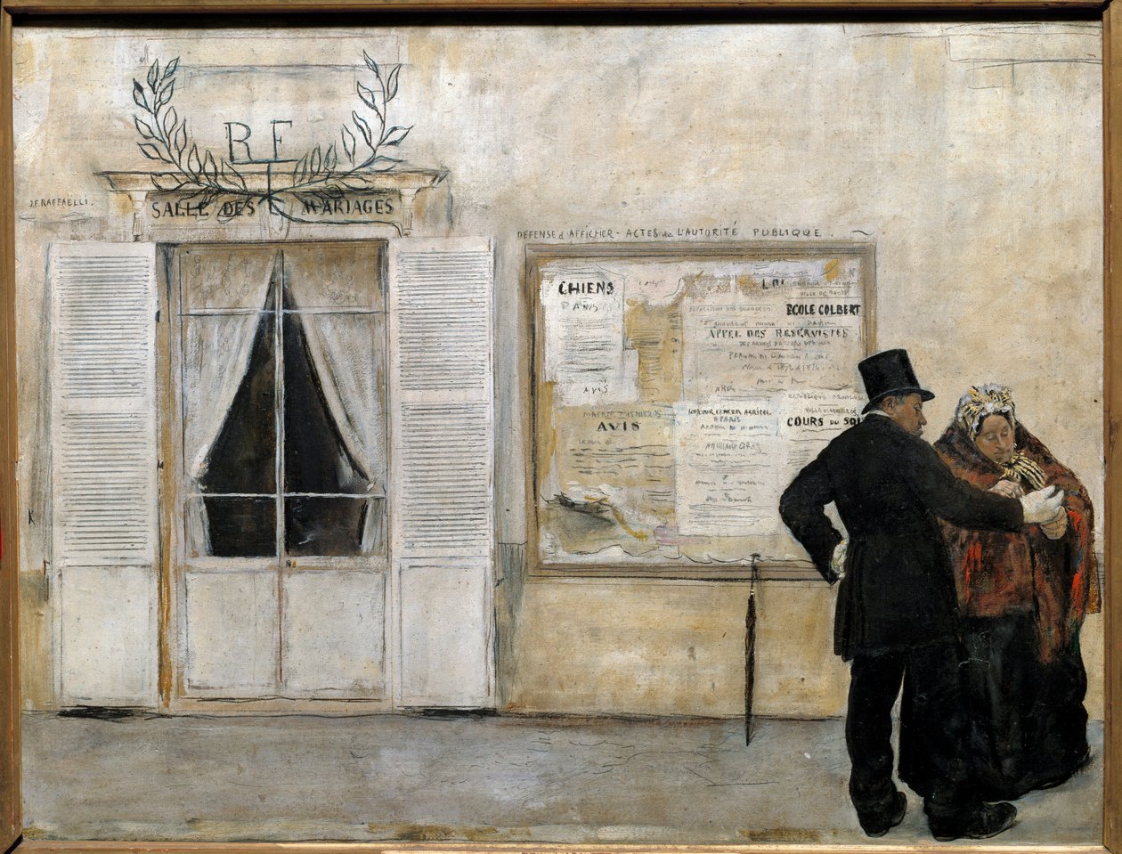 Los invitados esperando la boda de Jean Francois Raffaelli