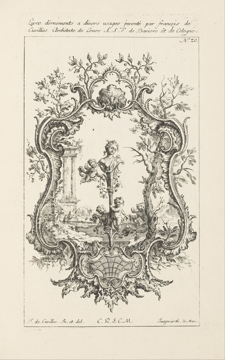 Diseño para cartucho de Jean François Cuvilliés