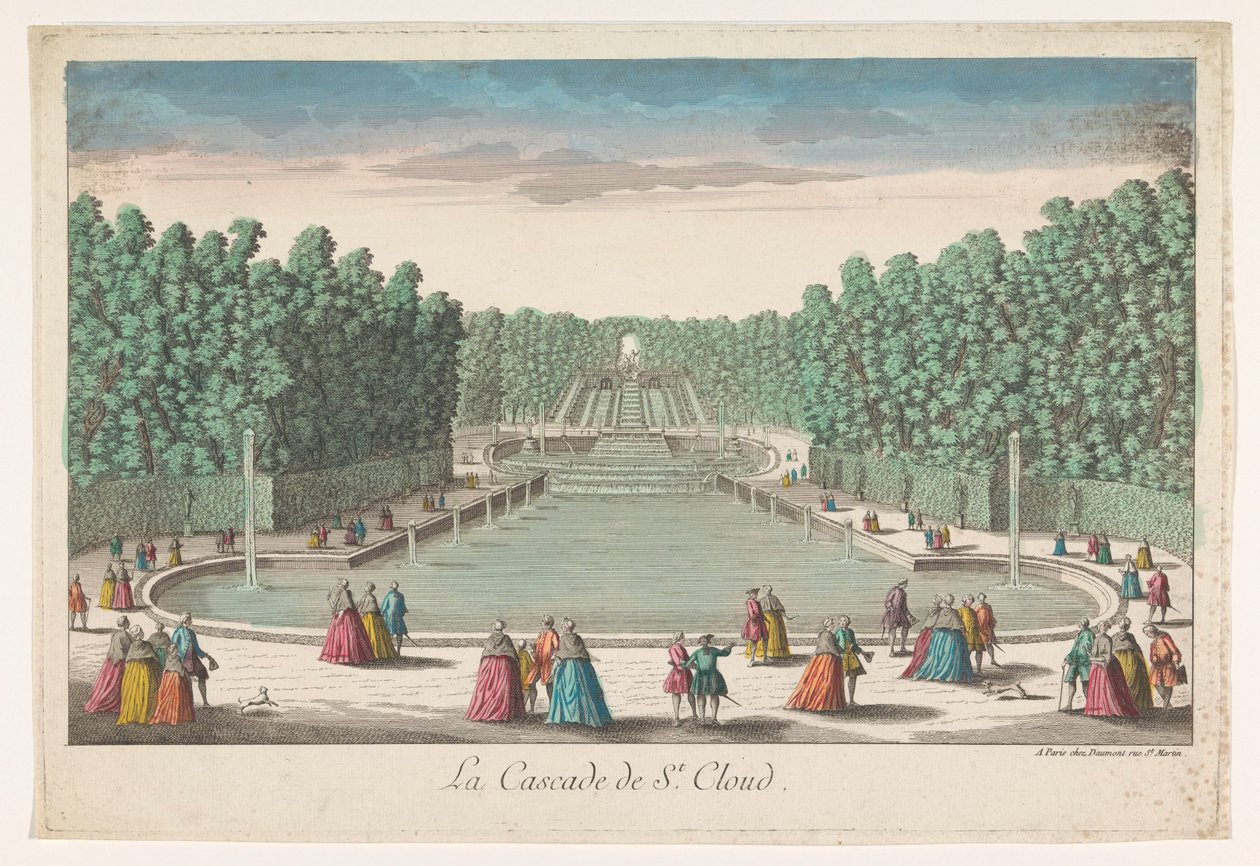 Vista de las cascadas del jardín del castillo de Saint-Cloud
La cascade de St. Cloud (título en el objeto) de Jean François Daumont