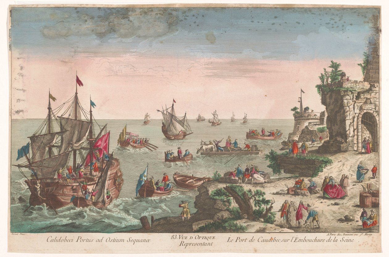 Vista del puerto de Caudebec en la desembocadura del río Sena 83. Vue d