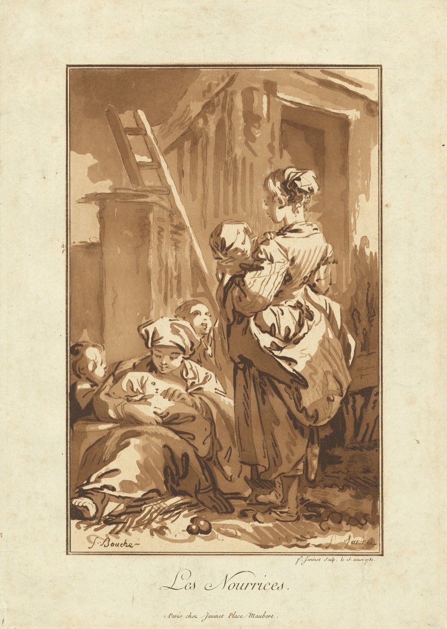 Las Nodrizas de Jean François Janinet after François Boucher