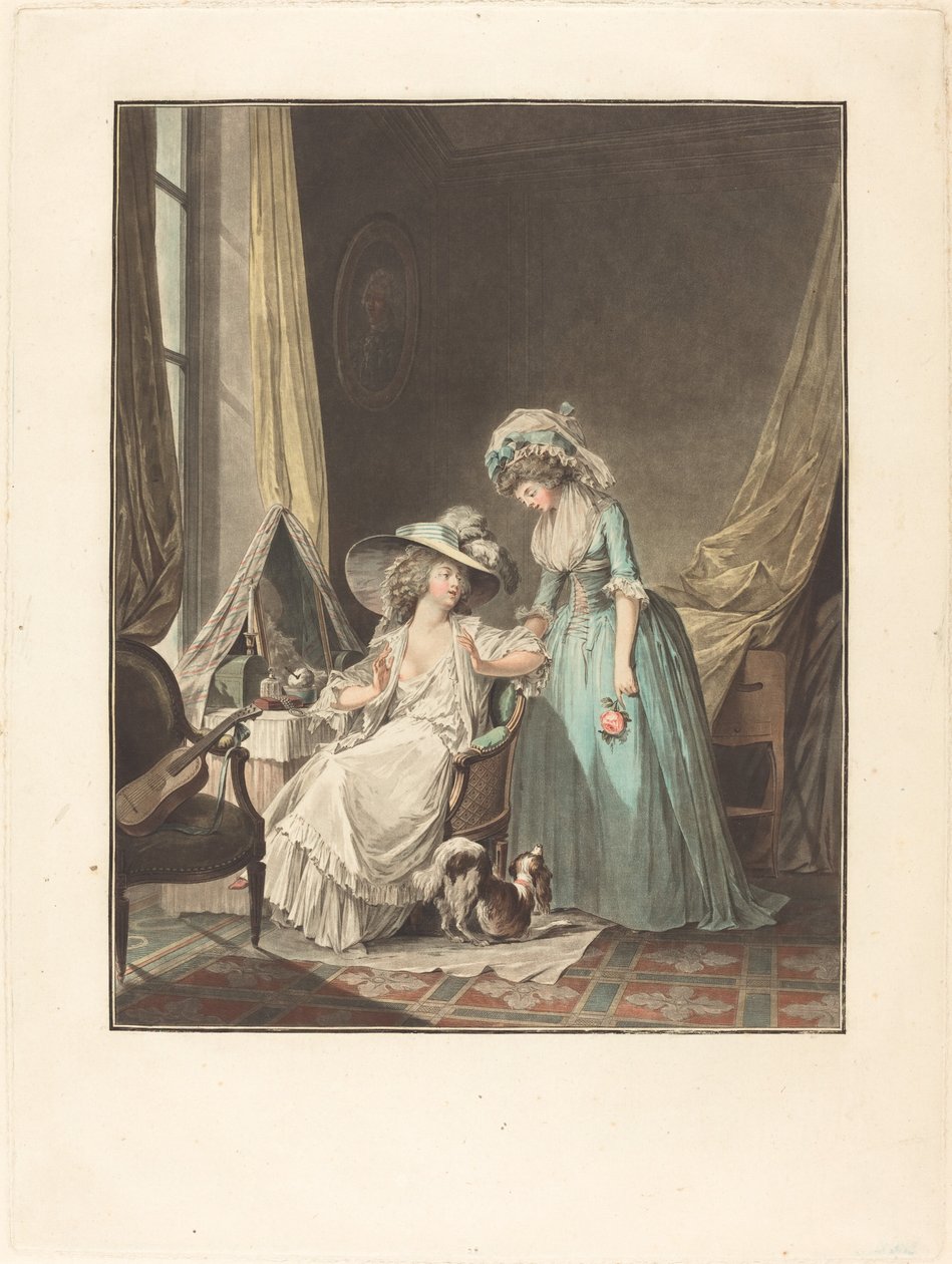 La confesión difícil de Jean François Janinet after Nicolas Lavreince