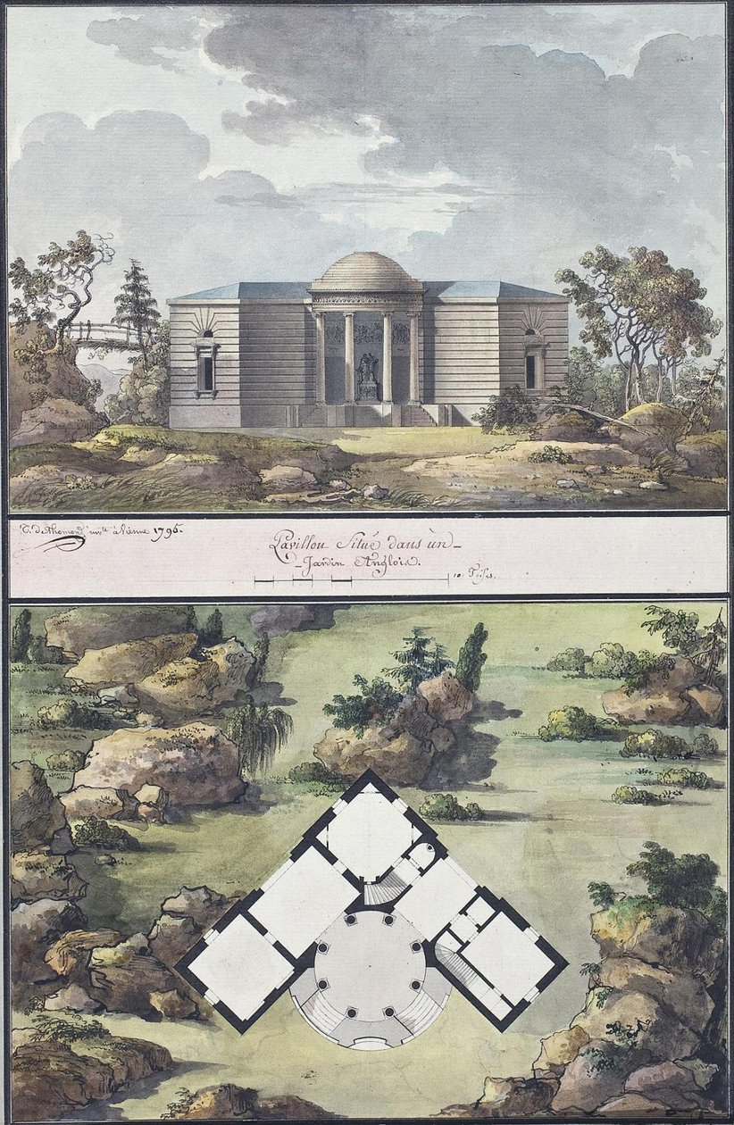 Pabellón en el jardín inglés de Jean François Thomas de Thomon