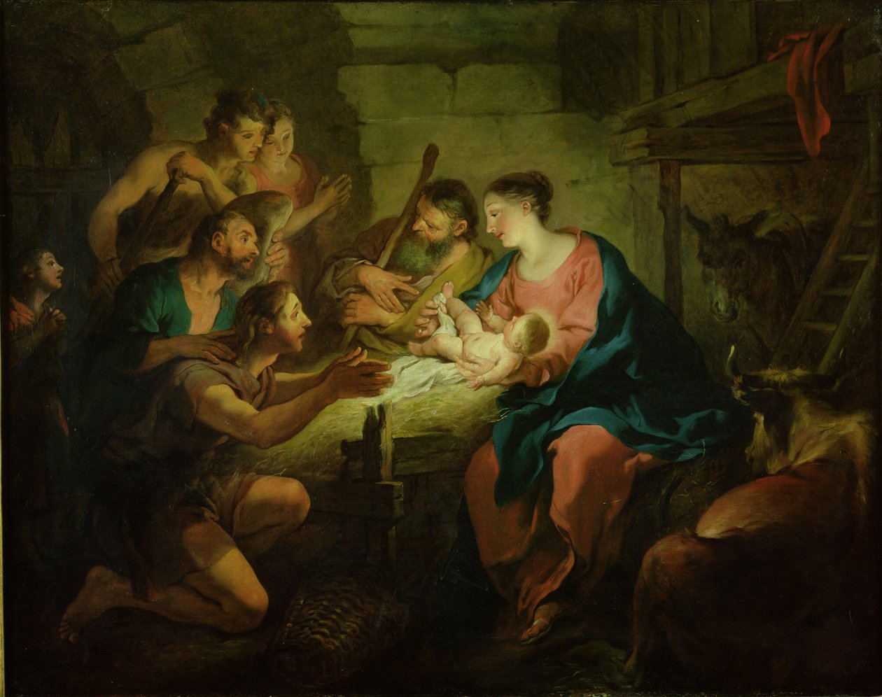 La adoración de los pastores, 1725 de Jean François de Troy