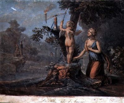 El Semáforo del Amor, grabado por Pierre Michel Alix (1762-1817) de Jean Frederic (after) Schall
