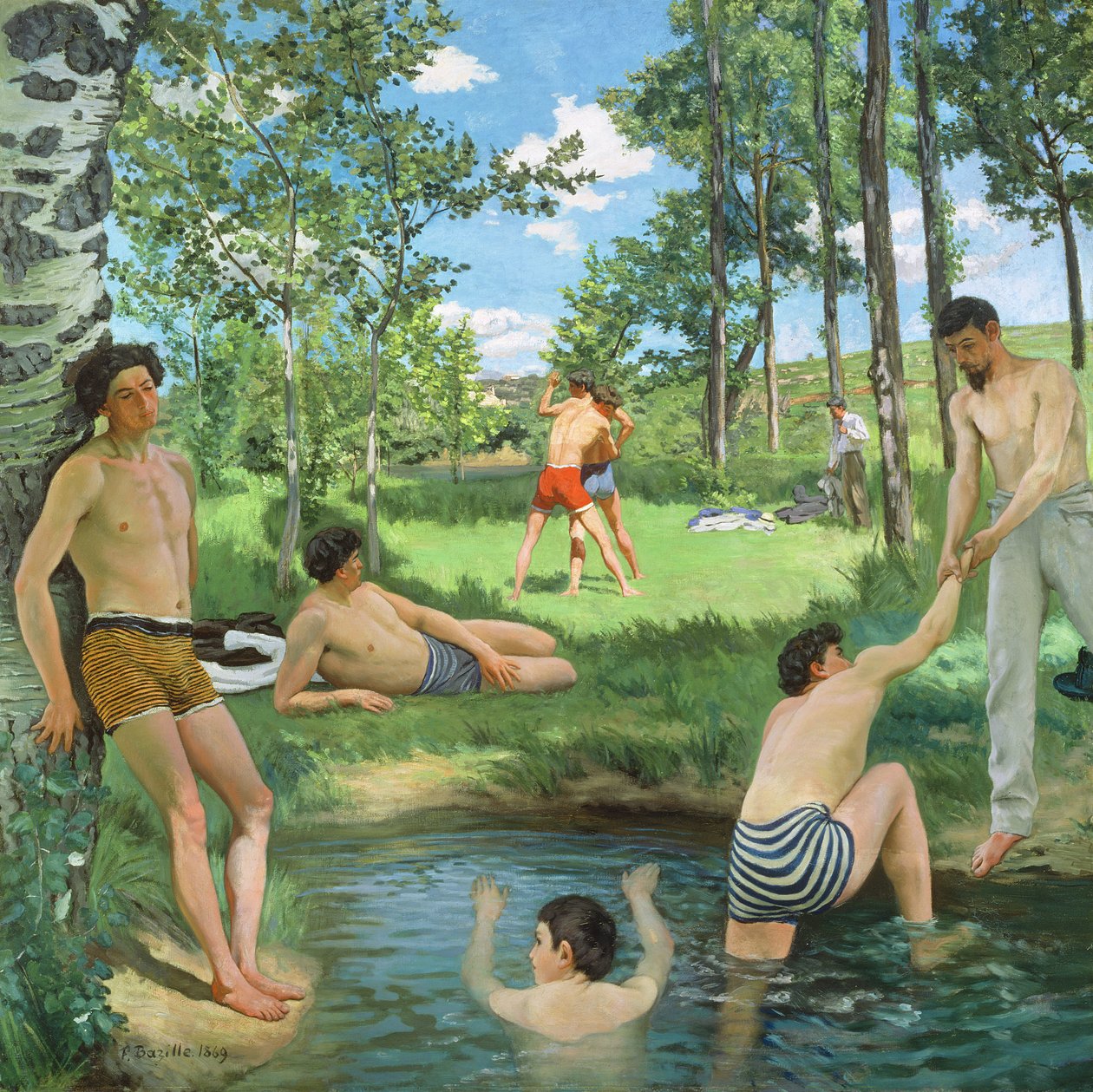 Escena de verano, 1869 de Jean Frederic Bazille