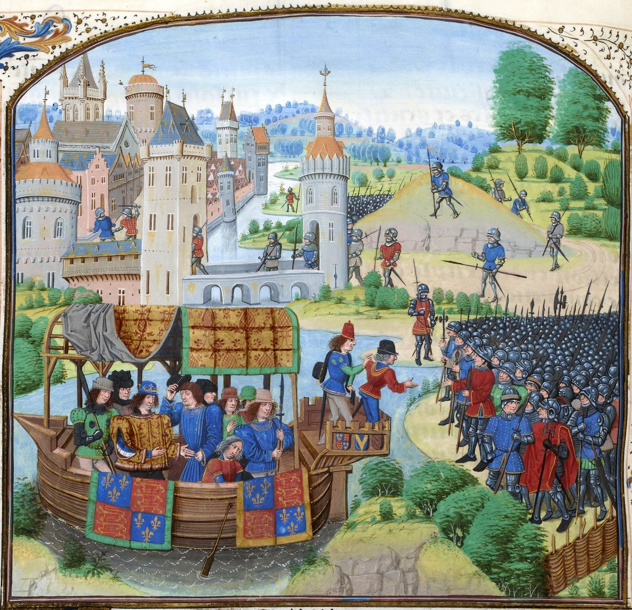Jean Froissart, Crónicas, 154v, 12148 btv1b8438605hf336, cosecha de Jean Froissart