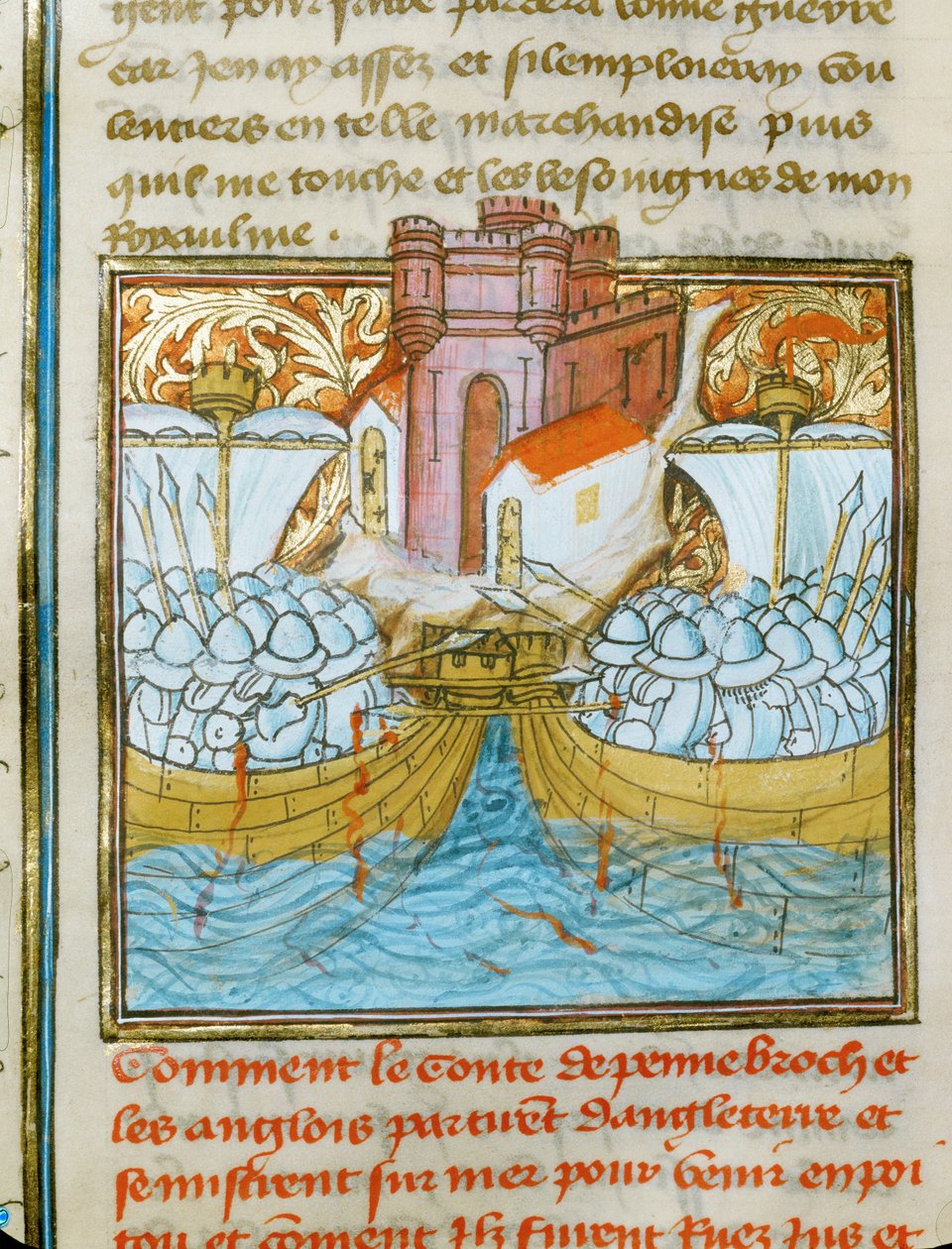 La batalla naval de La Rochelle, en la que una flota inglesa fue derrotada por una flota española al servicio deFrancia ... de Jean Froissart