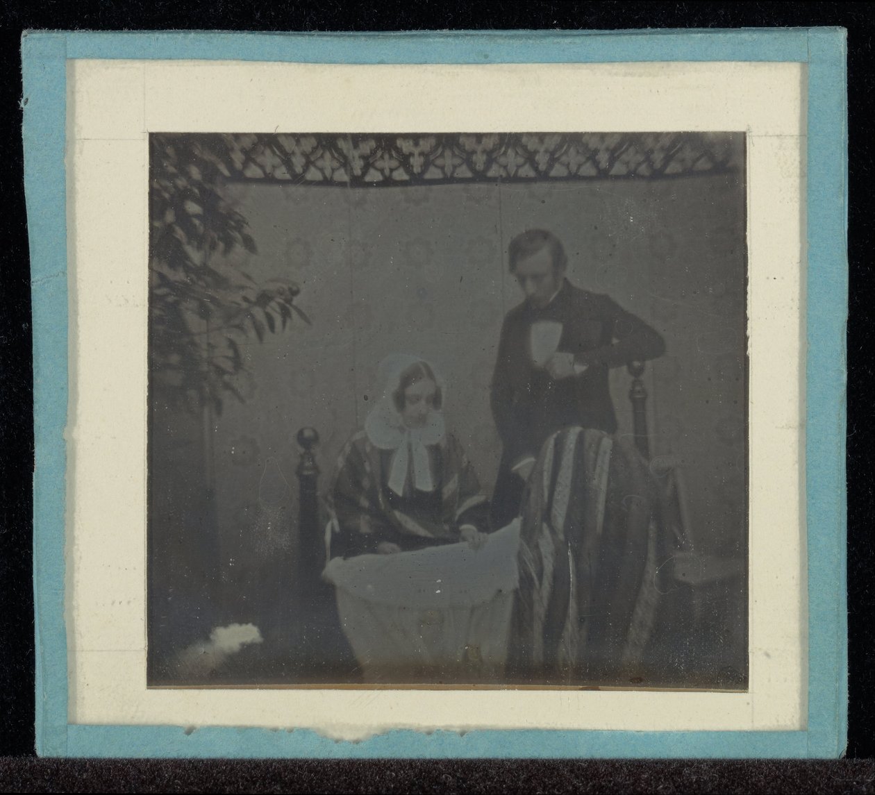 Retrato de M. y Mme. Eynard junto a una cuna de Jean Gabriel Eynard