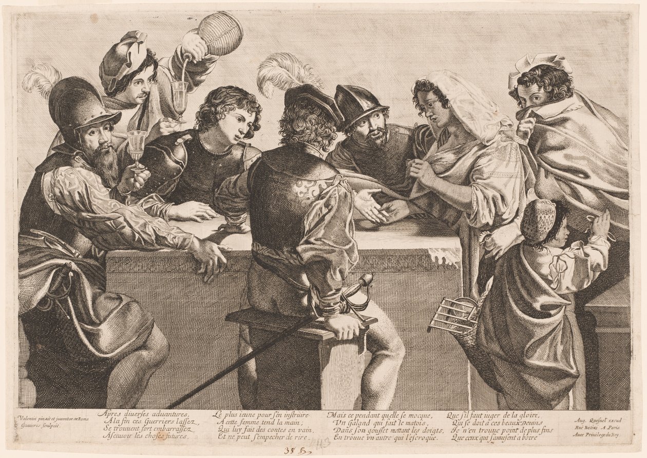 La adivina de Jean Ganière after Valentin de Boullogne