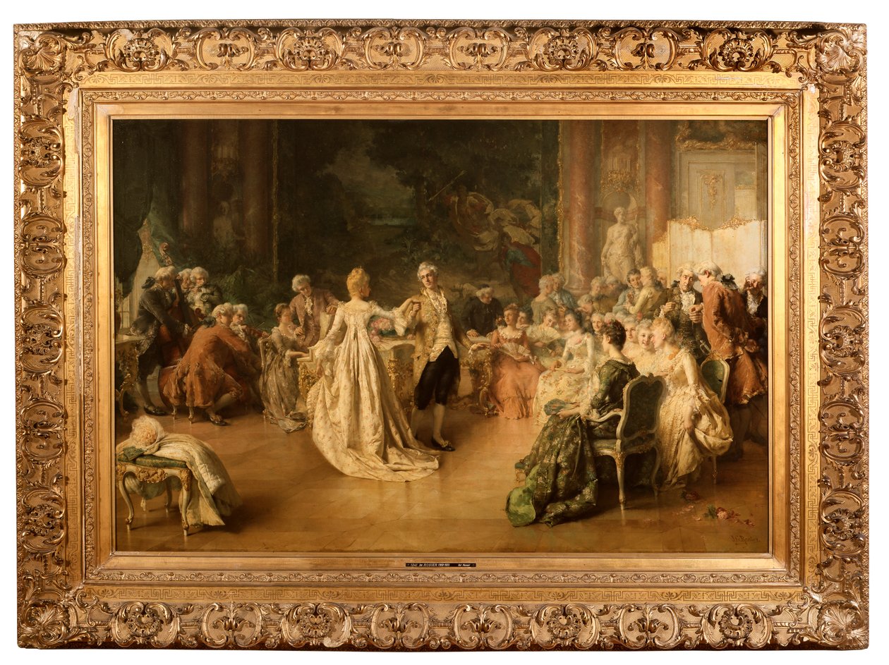 El Minué (óleo sobre tabla) de Jean Guillaume (1858 1931) Rosier