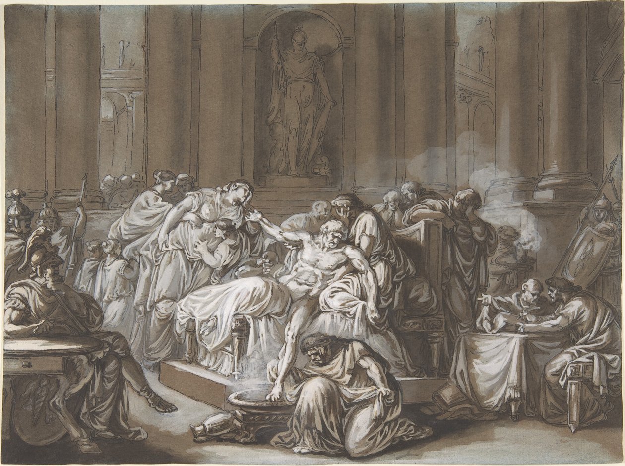 La muerte de Séneca de Jean Guillaume Moitte