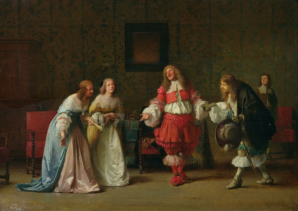 Mascarille presentando a Jodelet a Cathos y Madelon, 1865 de Jean Hegesippe Vetter
