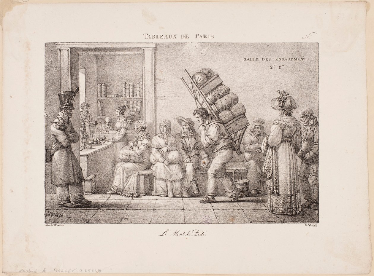 Cuadros de París. El Monte de Piedad. de Jean Henri Marlet