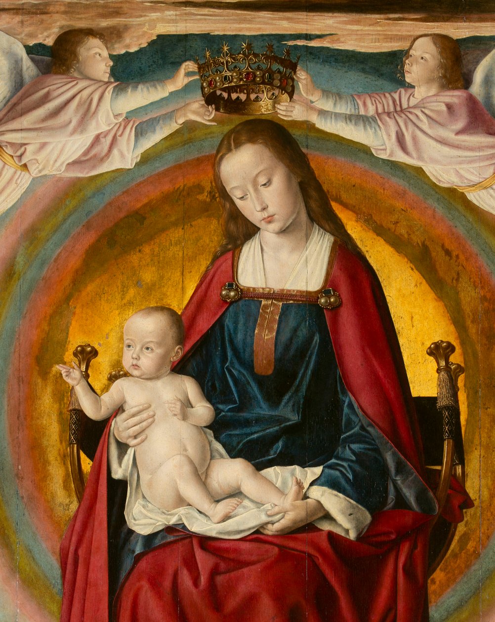 La Virgen en gloria (detalle) de Jean Hey