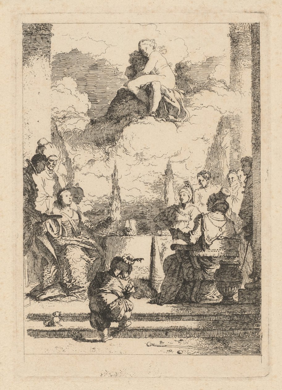 El Banquete de Antonio y Cleopatra de Jean Honoré Fragonard after Giovanni Battista Tiepolo