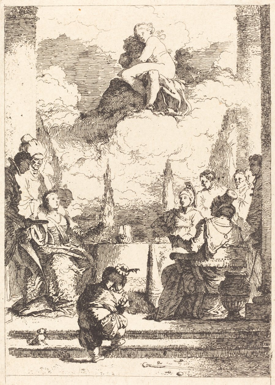 El festín de Antonio y Cleopatra de Jean Honoré Fragonard after Giovanni Battista Tiepolo