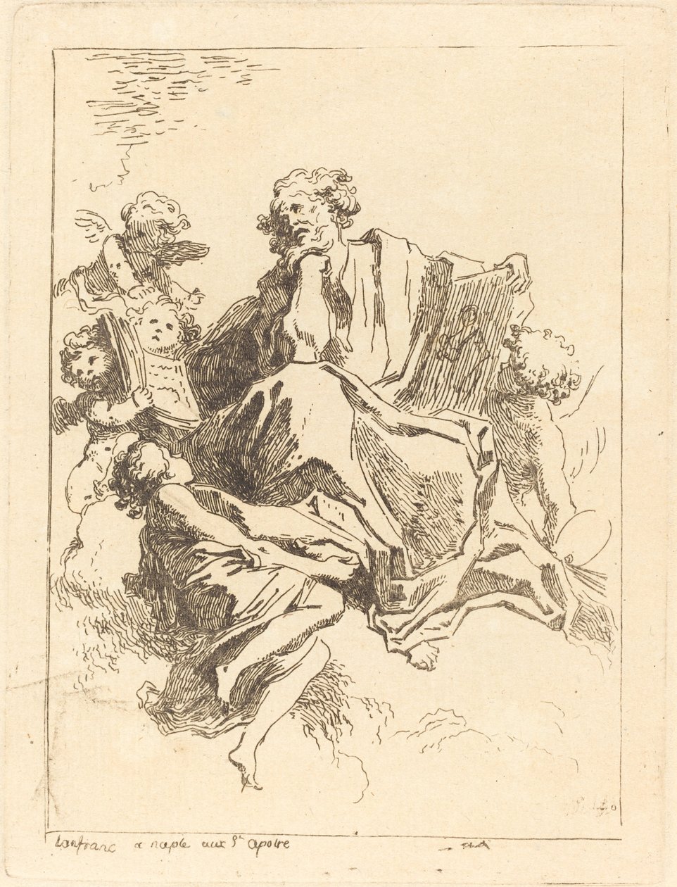 San Lucas de Jean Honoré Fragonard after Giovanni Lanfranco
