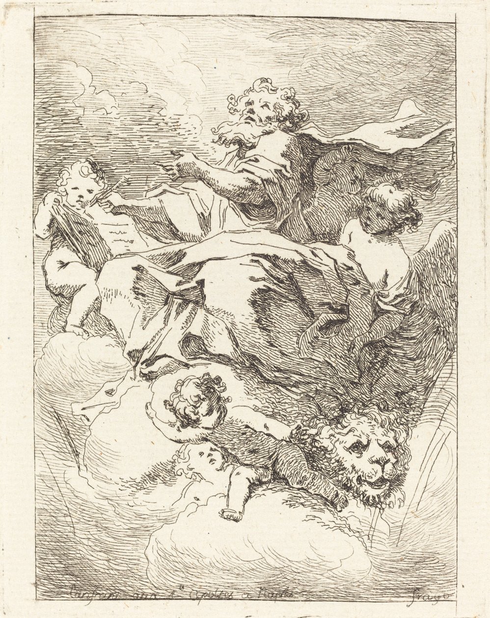 San Marcos de Jean Honoré Fragonard after Giovanni Lanfranco