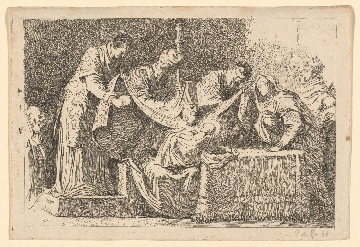 La circuncisión de Jean Honoré Fragonard after Jacopo Tintoretto