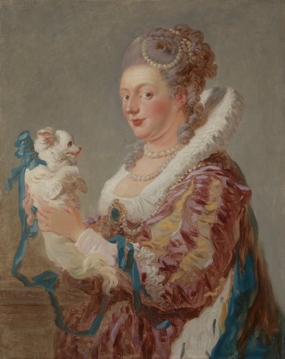 Una mujer con un perro, ca. 1769 de Jean Honore Fragonard