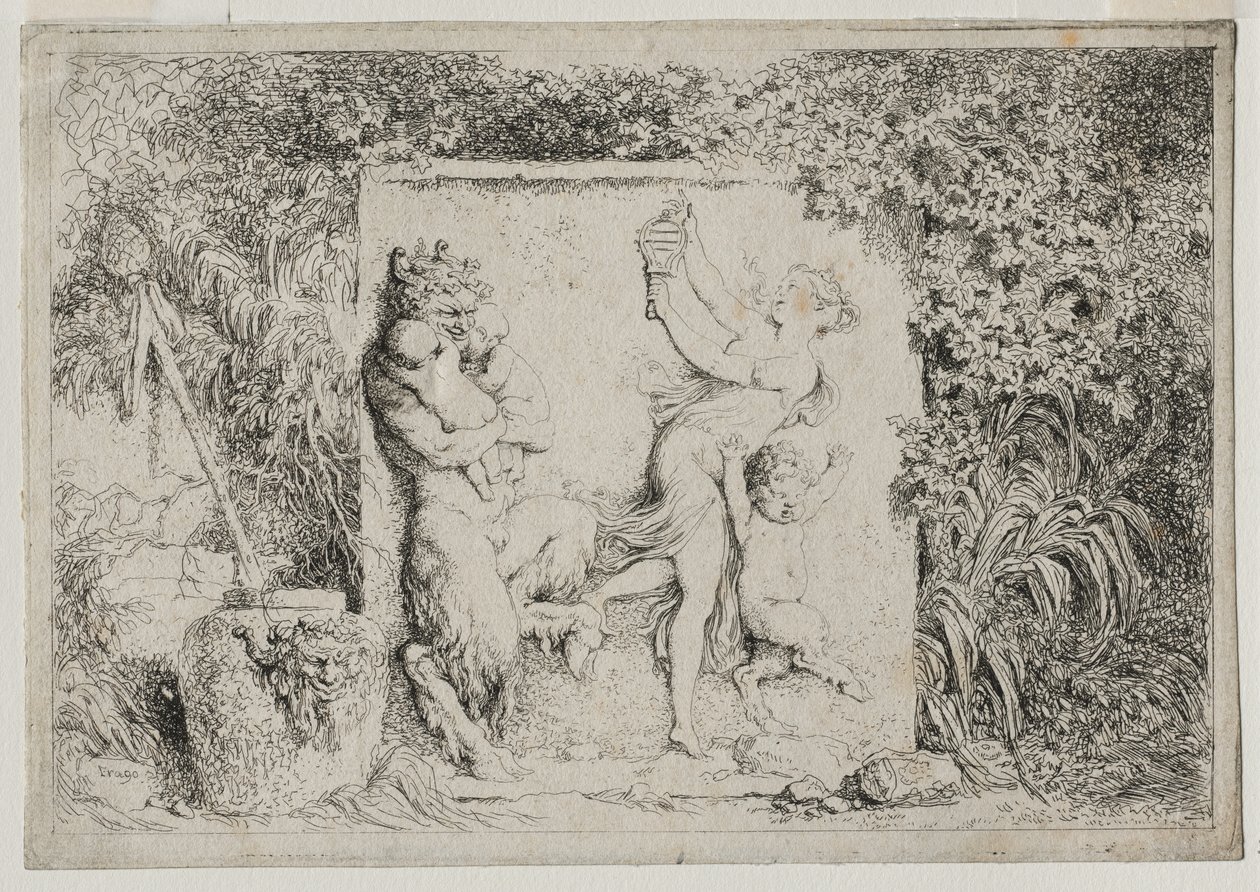 Bacanales: La danza de los sátiros, 1763 de Jean Honore Fragonard