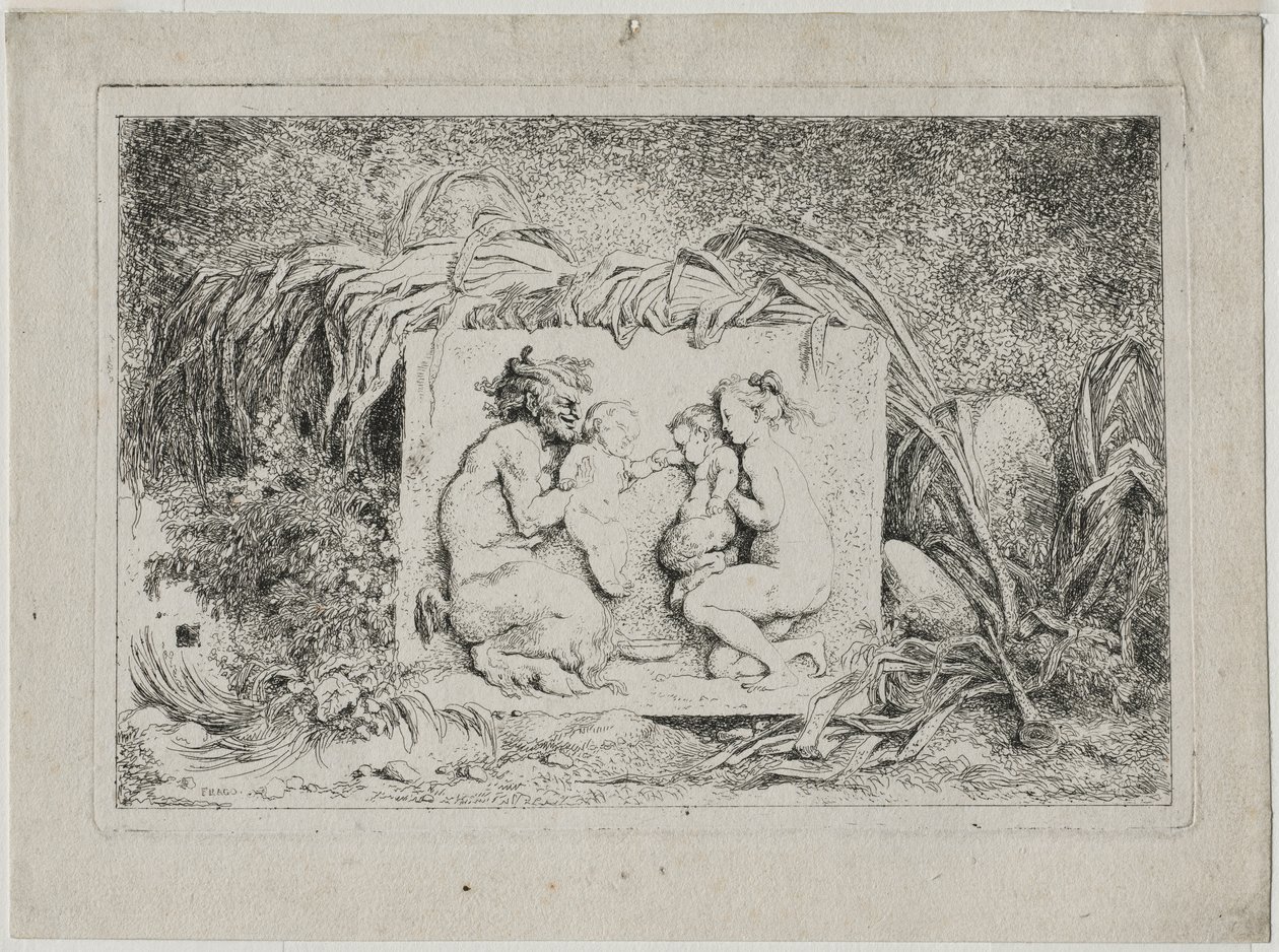 Bacanales: la familia del sátiro de Jean Honore Fragonard