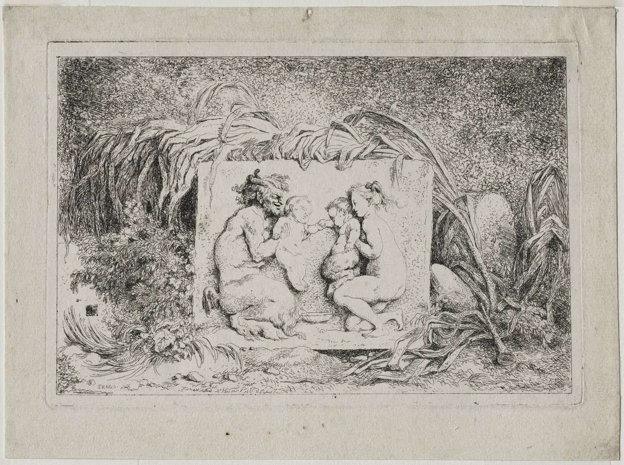 Bacanales: La familia de los sátiros, 1763 de Jean Honore Fragonard