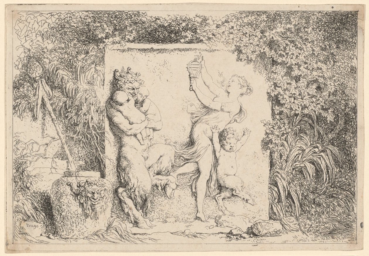 Danza de los sátiros de Jean Honore Fragonard