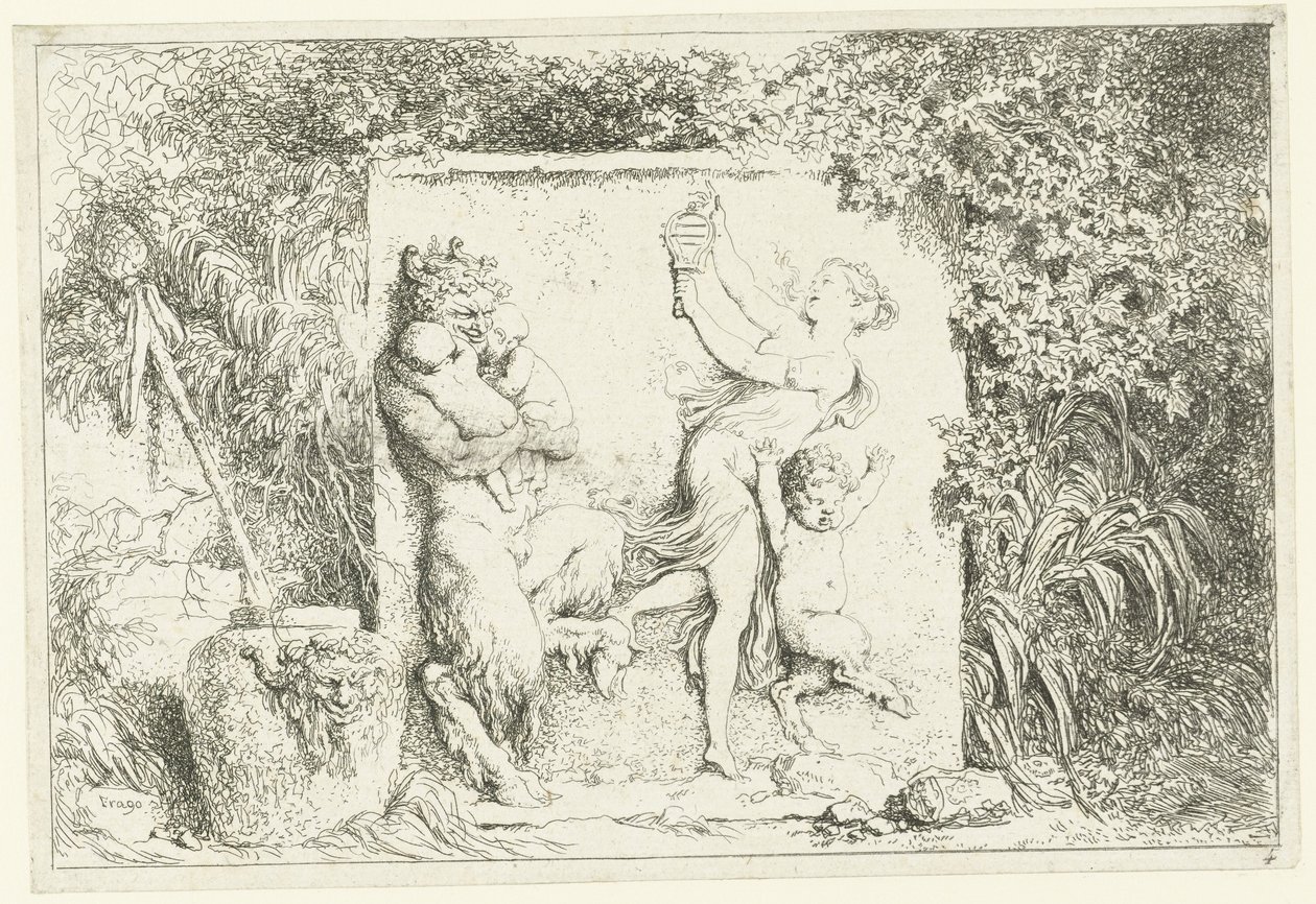 Danza de sátiros Bacanales (título de la serie) Ninfas y sátiros (título de la serie) de Jean Honore Fragonard