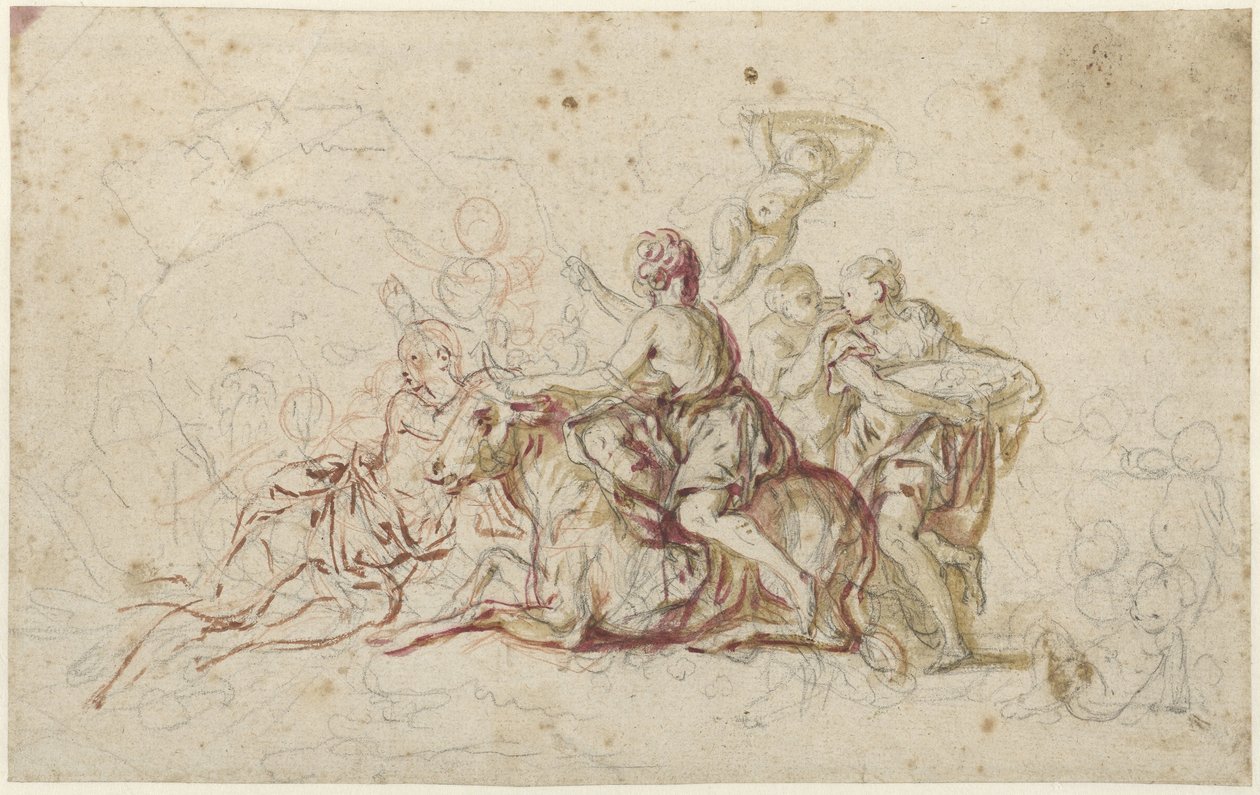 Europa secuestrada por Júpiter en forma de toro (?) de Jean Honore Fragonard