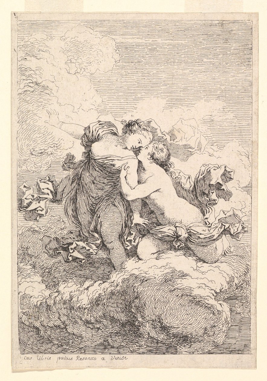 Escena mitológica, posiblemente Diana seduciendo a Calisto de Jean Honore Fragonard