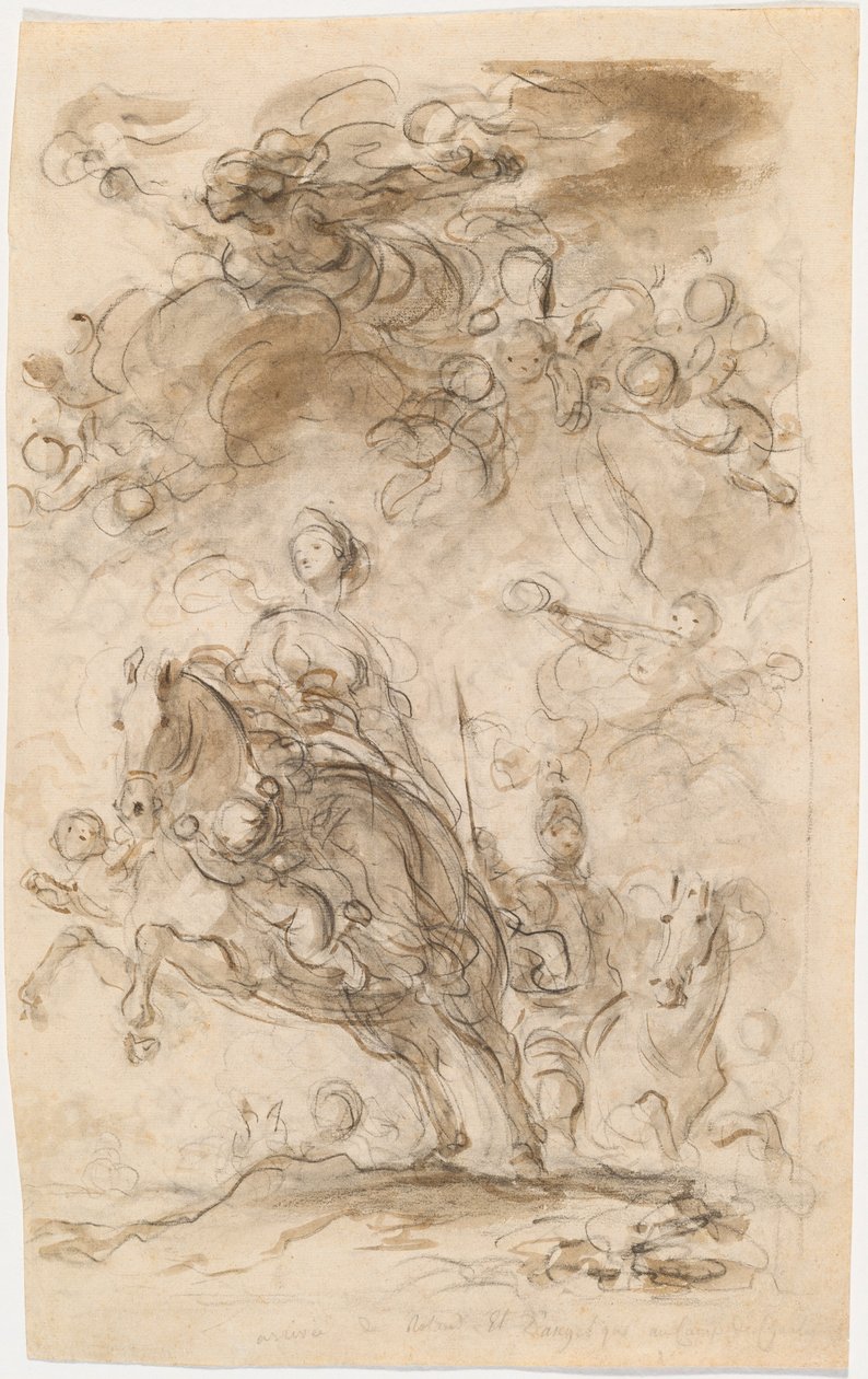 Orlando y Angélica Llegan al Campamento de Carlomagno de Jean Honore Fragonard