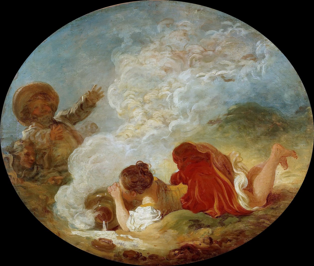 Perrette y el cántaro de leche Las Fábulas de La Fontaine, ca 1770 de Jean Honore Fragonard