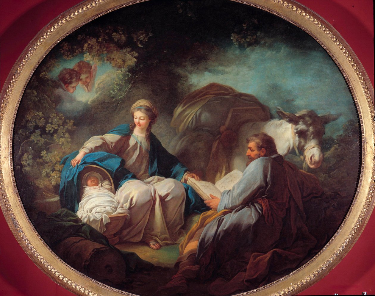 Descanso durante la huida a Egipto de Jean Honore Fragonard