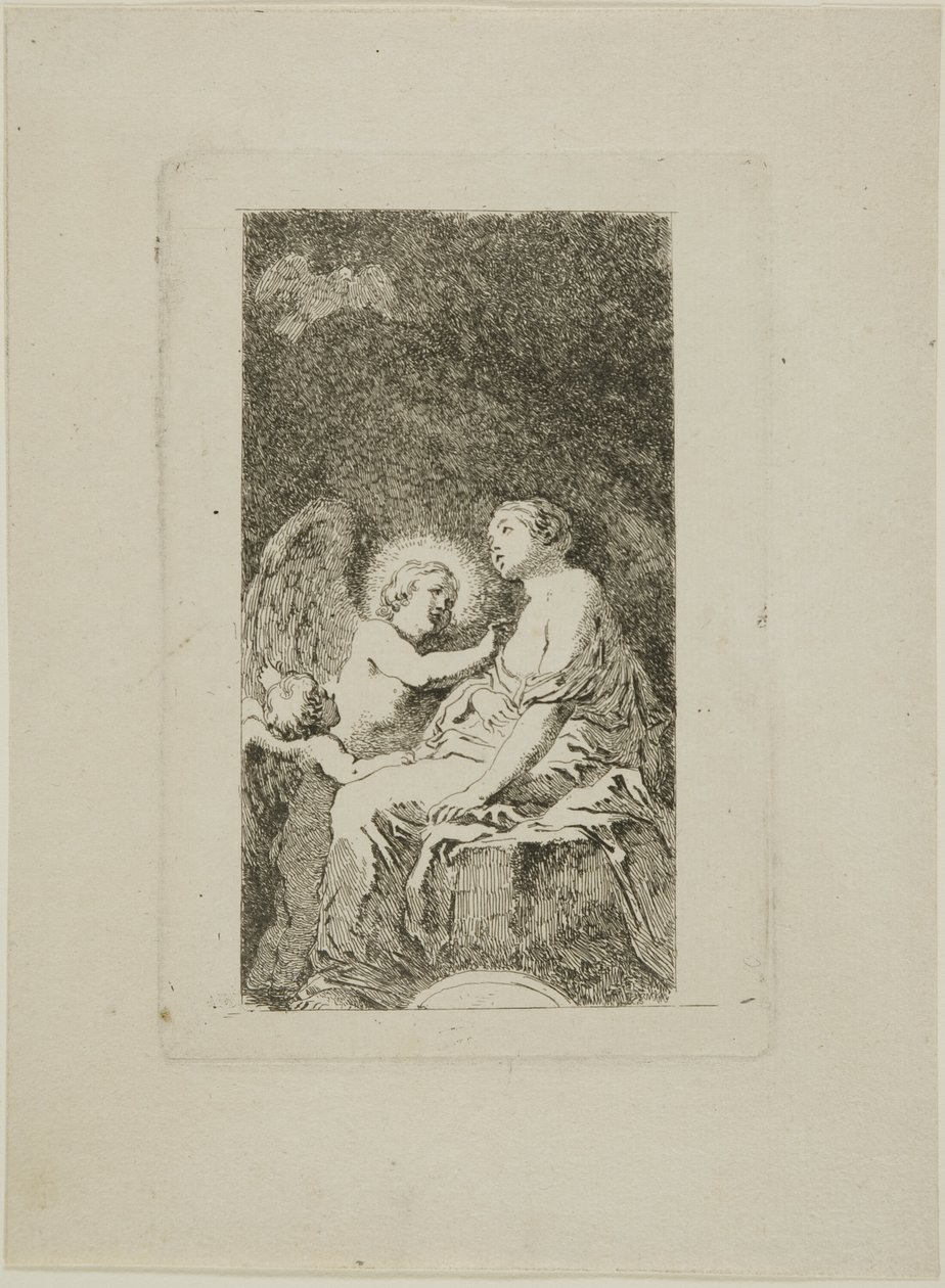 Santa Catalina de Alejandría curada por un ángel de Jean Honore Fragonard