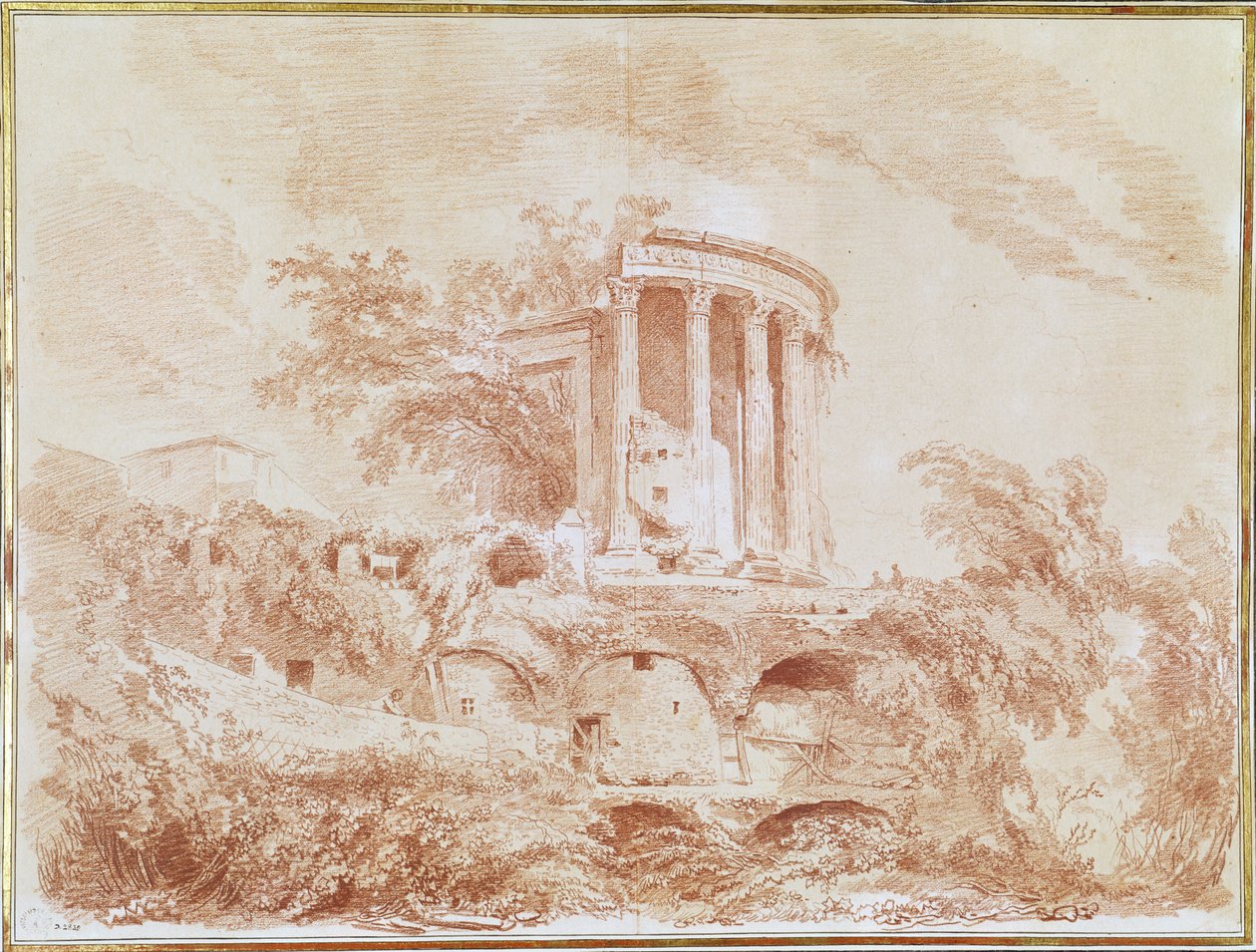 Templo de la Sibila en Tívoli de Jean Honore Fragonard