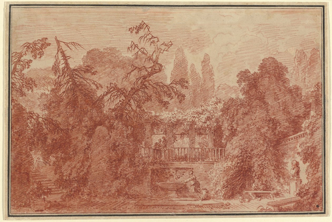 Terraza y Jardín de una Villa Italiana de Jean Honore Fragonard