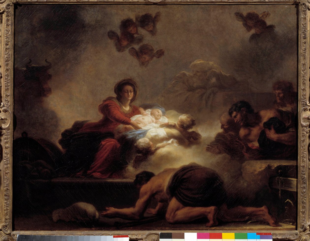 La adoración de los pastores de Jean Honore Fragonard