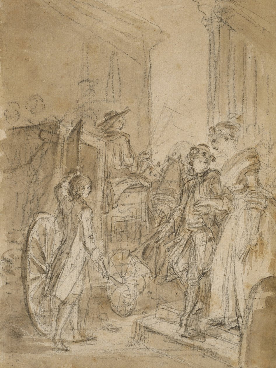 La partida en coche de Jean Honore Fragonard